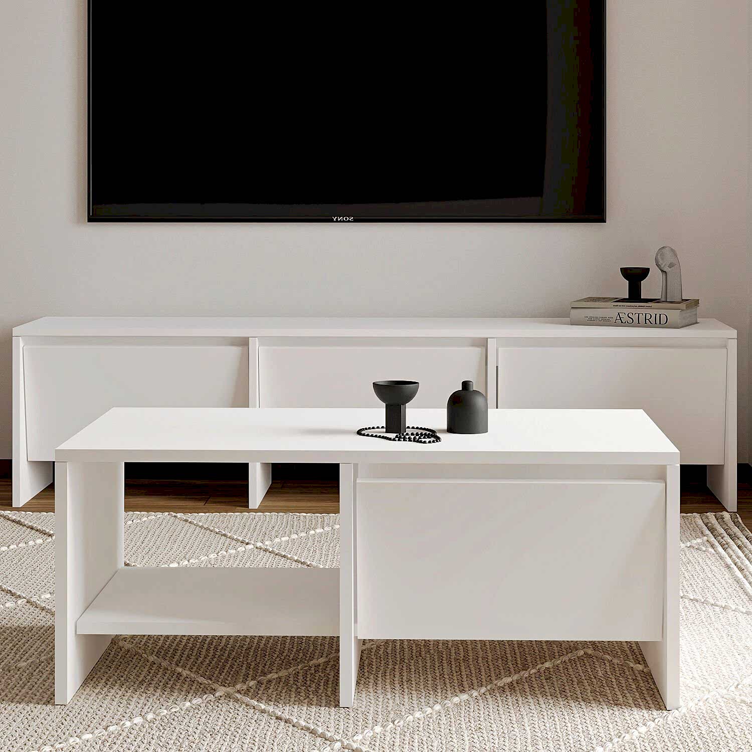 Laris Kapaklı Orta Sehpa – 90 cm Modern Tasarım