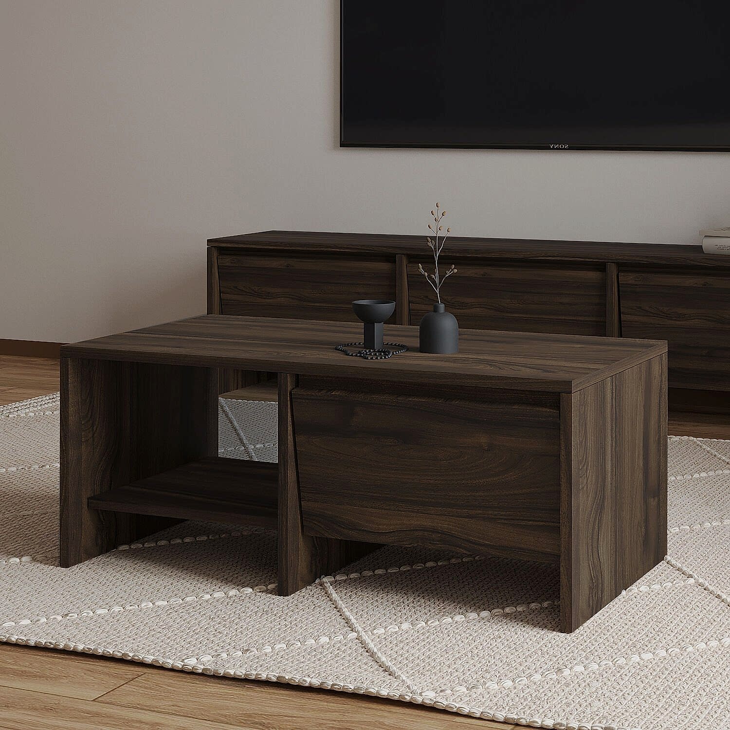Laris Kapaklı Orta Sehpa – 90 cm Modern Tasarım