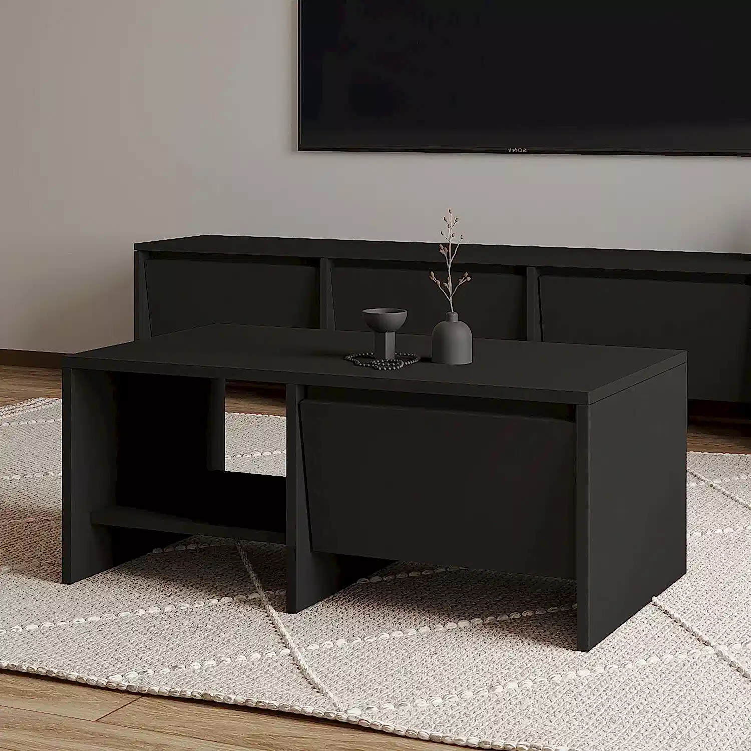 Laris Kapaklı Orta Sehpa – 90 cm Modern Tasarım