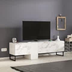 Saga T0016 Kapaklı, Metal Ayaklı, Modern Tv Sehpası