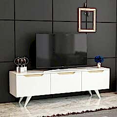 Prag TV Sehpası – 3 Kapaklı, Modern Tasarım, 150 cm