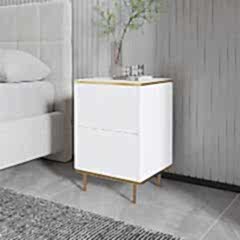 İmaj Modern Kapaklı Komodin – Mermer Desenli & Gold Detaylı