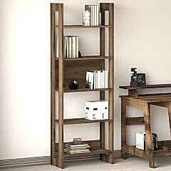 Country Dekoratif 5 Raflı Ev-ofis Kitaplık, Modern Kütüphane