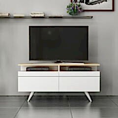 Berlin Tv Ünites 120Cm Beyaz/Safir Meşe
