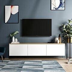 Neon Duvara Monte 3 Kapaklı TV Sehpası – 160 cm – Minimal Tasarım
