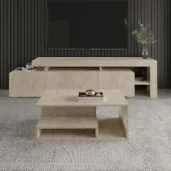 Vera Mini Orta Sehpa – Modern Tasarım, Fonksiyonel Raflı Yapı